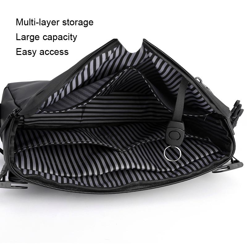 Large Capacity Waterproof Messenger Bag For Men - Grey