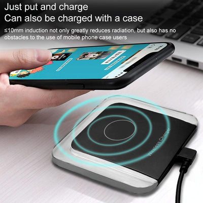 10W 3 In 1 Vertical Wireless Charger - Blue