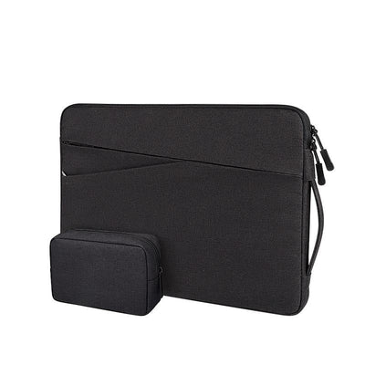 13.3 Inch Polyester Laptop Liner Bag with Small Bag - Ideal for Notebooks - Black