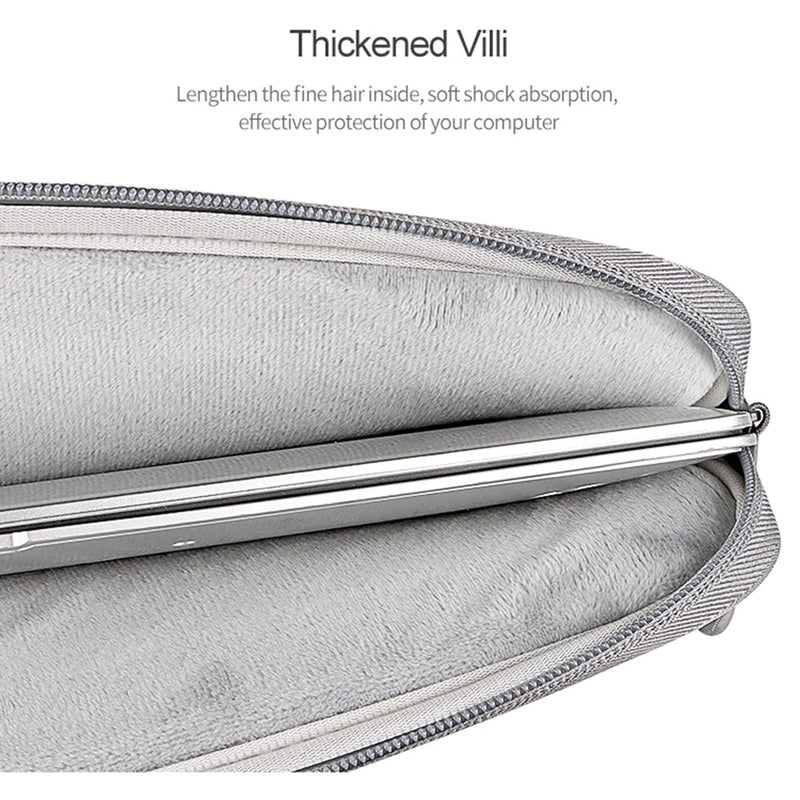 13.3 Inch Polyester Laptop Liner Bag with Small Bag - Ideal for Notebooks - Black