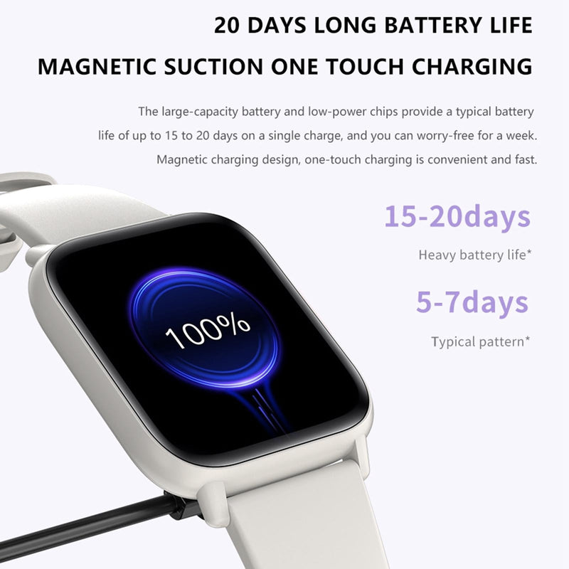 1.83 Inch Bt5.2 Smart Sport Watch Support Bluetooth Call / Sleep / Blood Sugar / Blood Oxygen / Temperature / Heart Rate / Blood Pressure Health Monitor - White