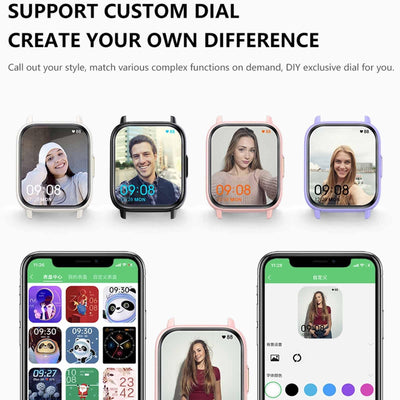 1.83 Inch Bt5.2 Smart Sport Watch Support Bluetooth Call / Sleep / Blood Sugar / Blood Oxygen / Temperature / Heart Rate / Blood Pressure Health Monitor - White