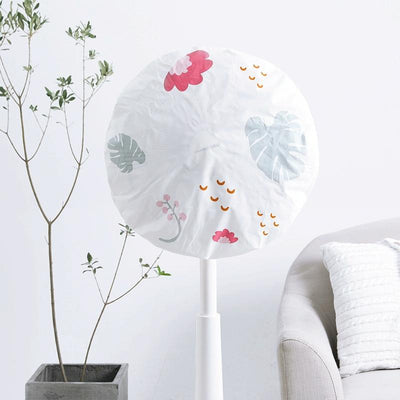 Modern Minimalist Floral Floor Fan Cover - 48cm - Green House