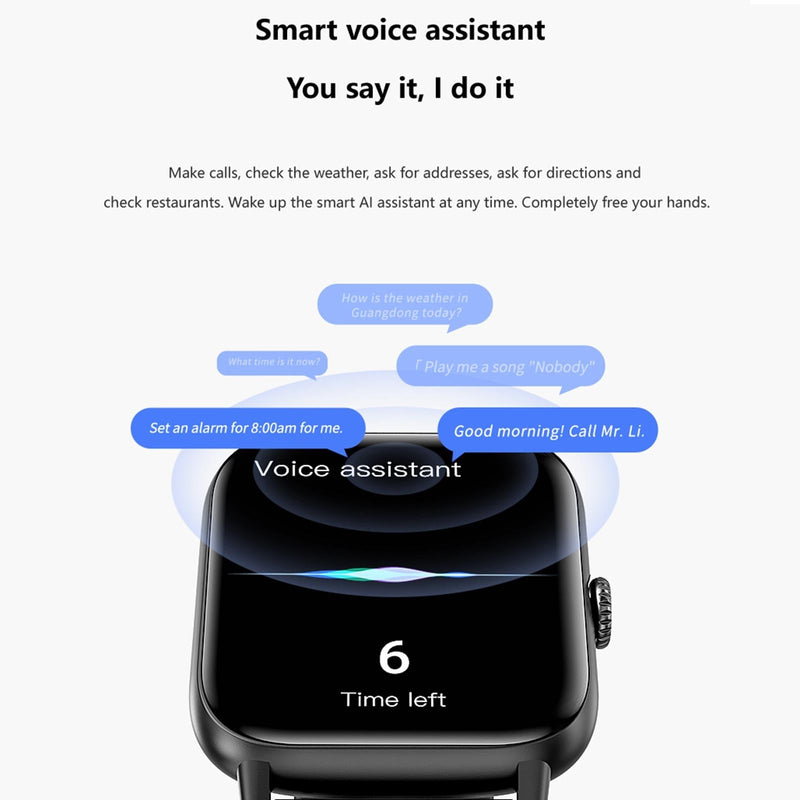 1.83 Inch Bt5.2 Smart Sport Watch Support Bluetooth Call / Sleep / Blood Sugar / Blood Oxygen / Heart Rate / Blood Pressure Health Monitor - White