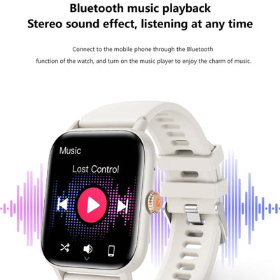 1.83 Inch Bt5.2 Smart Sport Watch Support Bluetooth Call / Sleep / Blood Sugar / Blood Oxygen / Heart Rate / Blood Pressure Health Monitor - White