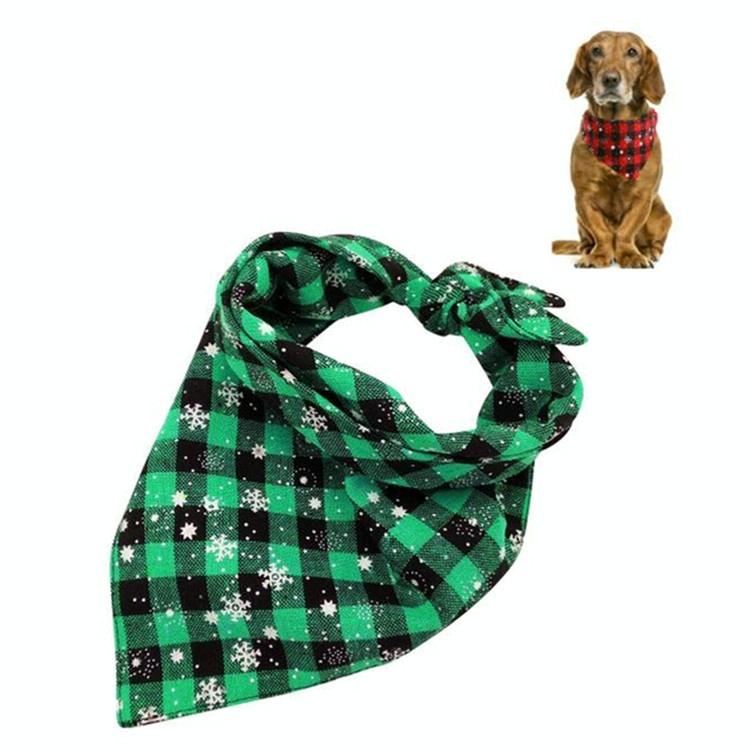 Pet Triangle Towel Christmas Snowflake Dog Saliva Towel - Size S - Orange