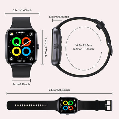 Ip67 Waterproof Smart Bracelet Bluetooth Call Fitness Tracker - Black