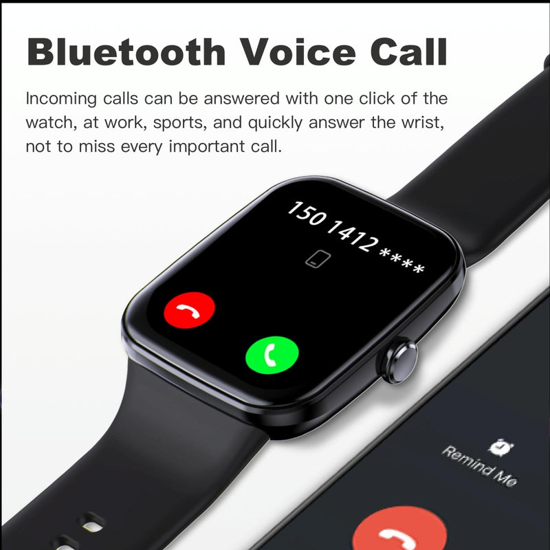 Ip67 Waterproof Smart Bracelet Bluetooth Call Fitness Tracker - Black