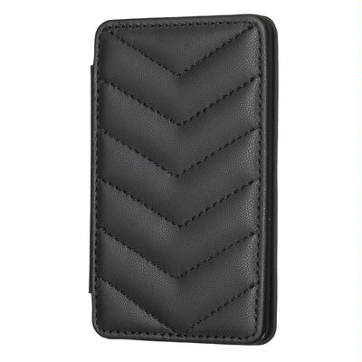Wave Pattern Card Bag Back Sticker For Mobile Phones - Black