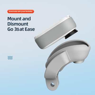 Shock-Absorbing Silicone Cover For Insta360 Go 3S Camera - Black - Horizontal Black