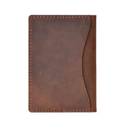 Minimalist Cowhide Card Holder Compact Wallet For Bank & Membership Cards - Ink Green