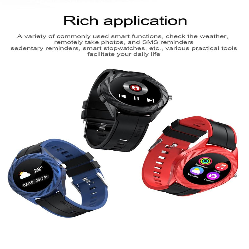 Smart Watch With Bluetooth Call And Health Monitoring - Ip67 Waterproof - Blue