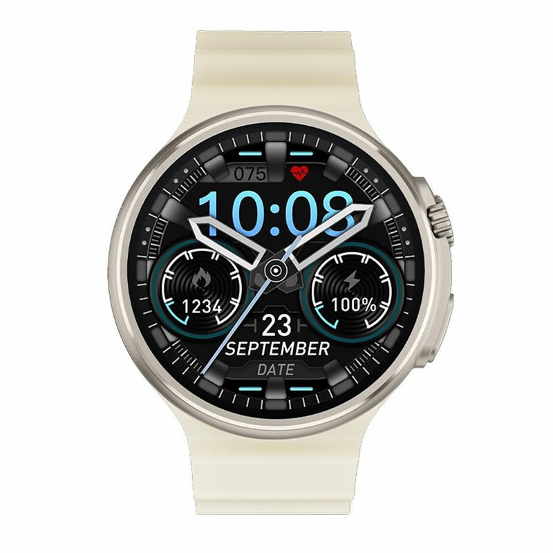 1.6 Inch Tft Round Screen Smart Watch Supports Voice Calls / Blood Oxygen Monitoring - Grey
