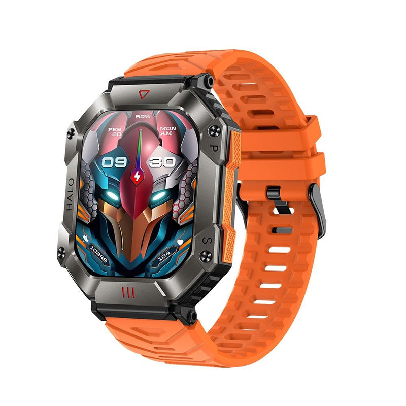 2.0 Inch Bt5.1 Ip67 Sport Smart Watch Support Bluetooth Call / Sleep / Blood Oxygen / Heart Rate / Blood Pressure Health Monitor - Black + Orange