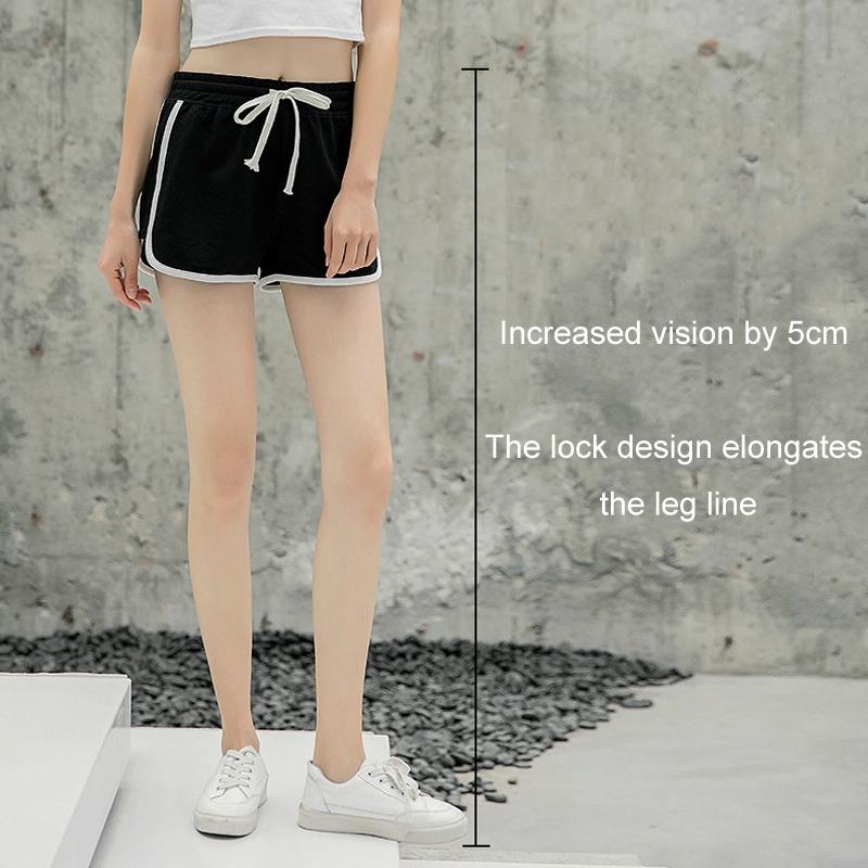 High Waist Straight Yoga Shorts Women Casual Loose Outerwear Size L - Light Pink - S