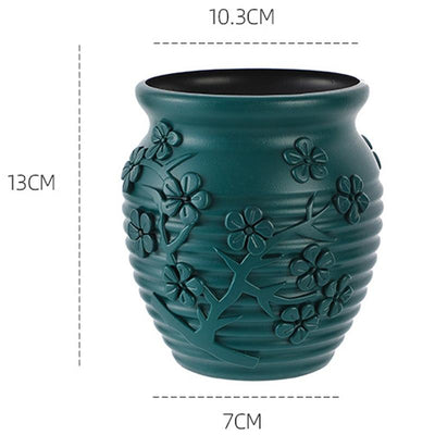 Hydroponic Vase For Home Flower Arrangements - Wet And Dry - Sea Blue