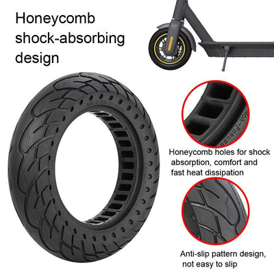 10x2.5 Inflatable Honeycomb Solid Run-flat Tire for Electric Scooter - Blue - 44Mm Slot Red