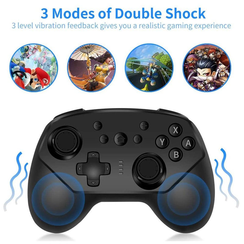 Wireless Game Handle for Nintendo Switch Lite - Tooth Design - Black