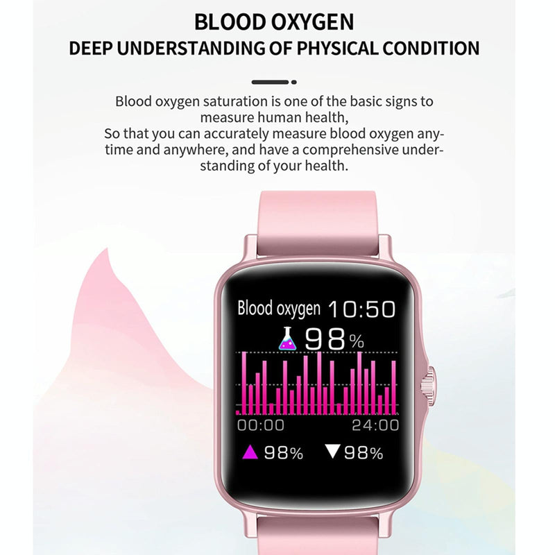 1.44 Inch Ip67 Waterproof Smart Watch With Hd Touch Screen - Blue