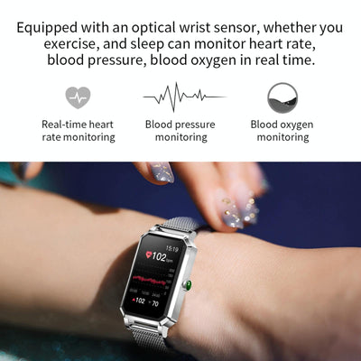 1.13 Inch Women's Smart Watch With Colour Screen & Health Tracking - Silver