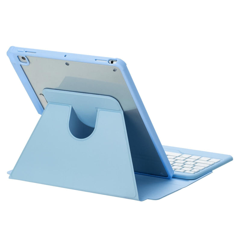 360 Rotation Bluetooth Keyboard Leather Case For Ipad 10.9 2022 - Blue