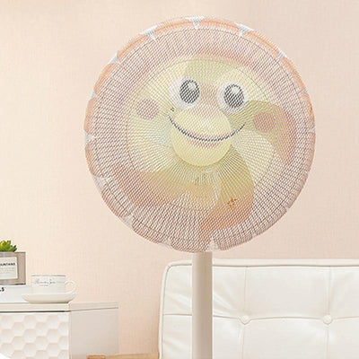 16 Cartoon Children Electric Fan with All-inclusive Mesh Protection Net and Anti-pinch Hand Cover - Safe and Fun - Sun Flower
