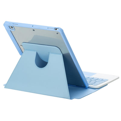 360 Rotation Bluetooth Keyboard Leather Case For Ipad 10.9 2022 With Touch Control And Backlight - Blue
