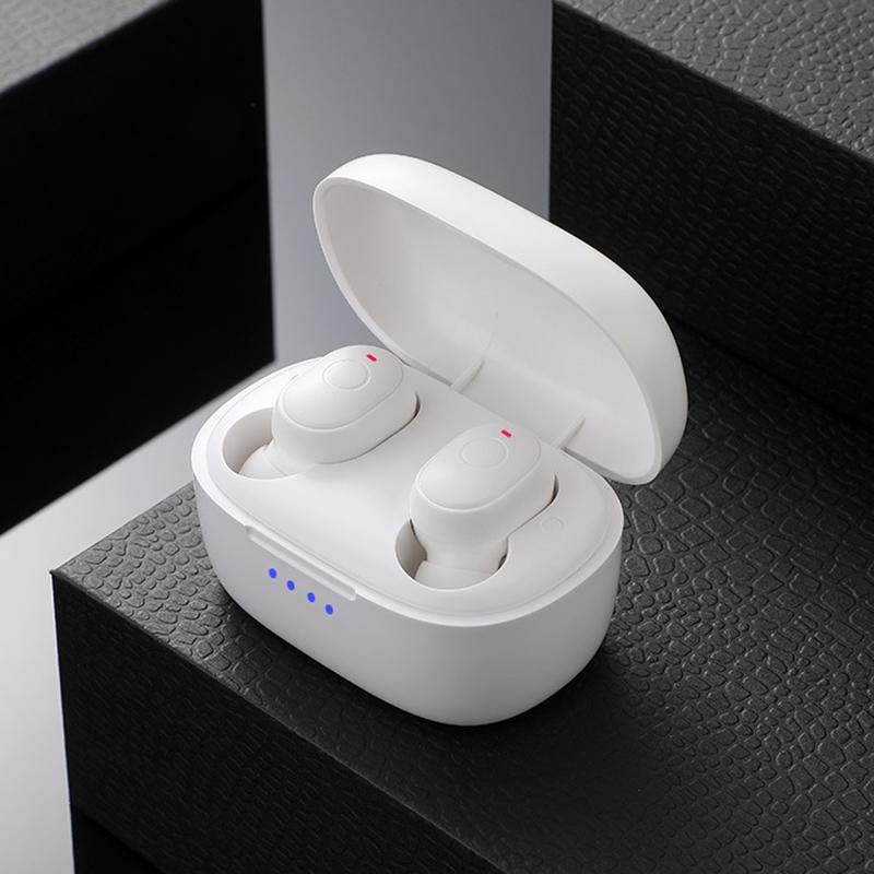Waterproof Mini Touch-control Bluetooth Earphones with Noise Cancelling - White