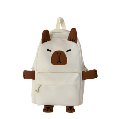 Versatile Large Capacity Backpack For Students - White