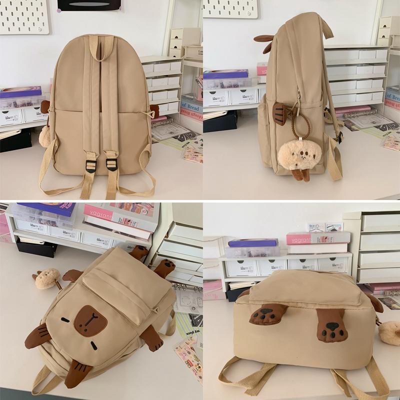 Versatile Large Capacity Backpack For Students - White
