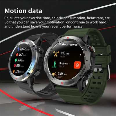 1.39 Inch Colour Screen Smart Watch Support Heart Rate Monitoring / Blood Pressure Monitoring - Blue