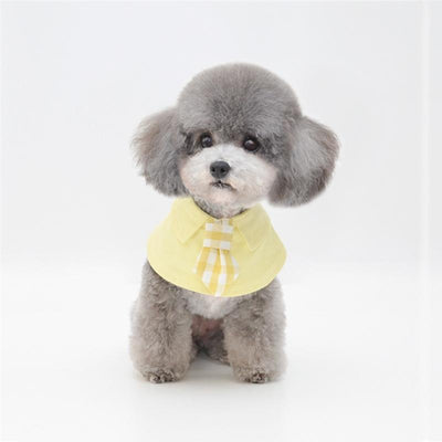Pet Shawl Scarf Saliva Towel Dog Clothes Accessories - Size S - Pink