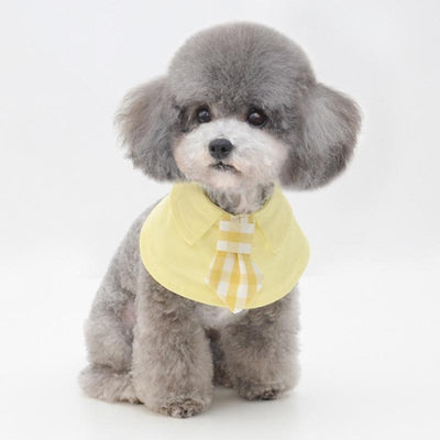 Pet Shawl Scarf Saliva Towel Dog Clothes Accessories - Size S - Pink