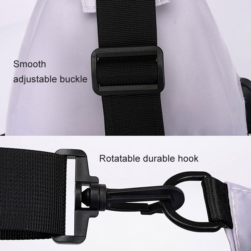 Men Oxford Cloth Chest Bag Casual Crossbody Shoulder Backpack - Light Grey