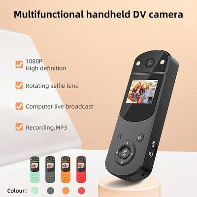 1080P Hd Multi-Function Digital Video Camera - Sports Dv Live Streaming Computer Recording - Black