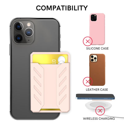 Silicone Adhesive Card Case For Mobile Phones - Gray