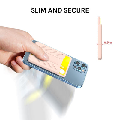 Silicone Adhesive Card Case For Mobile Phones - Gray