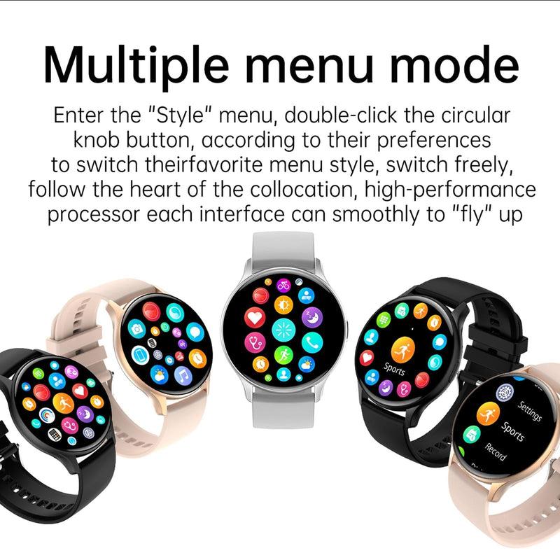 1.43 Inch Bt5.0 Ip67 Sport Smart Watch Support Bluetooth Call / Message Notification / Heart Rate / Blood Pressure Health Monitor - Gold