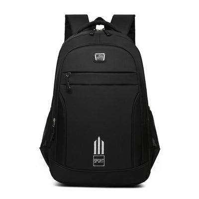 Large Capacity Nylon Backpack For Students - Black