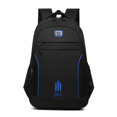 Large Capacity Nylon Backpack For Students - Black