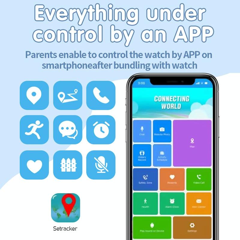 4G Kids Smart Phone Positioning Watch Ip67 Waterproof / Video / Voice Calling - Black