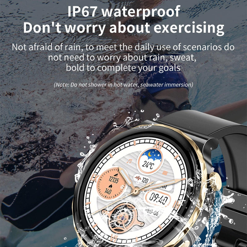 1.28 Inch Dual Mode Sport Smart Watch Support Bluetooth Call / Sleep / Blood Oxygen / Heart Rate / Blood Pressure Health Monitor - Gold