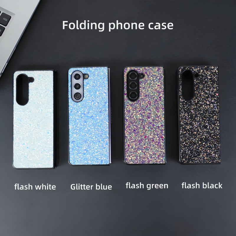 Foldable Diamond Case for Samsung Galaxy z Fold 4 - Compact and Stylish - Flash Green