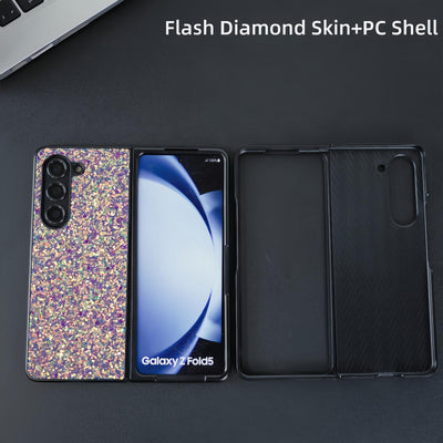 Foldable Diamond Case for Samsung Galaxy z Fold 4 - Compact and Stylish - Flash Green