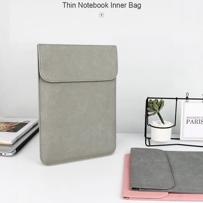 13.3 Inch Ultra-thin Notebook Liner Bag with Small Bag - Perfect for On-the-go - Dark Grey