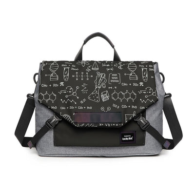 Anti-drop Crossbody Laptop Bag - 16 Inch Airbag Design - Gray Black Equation