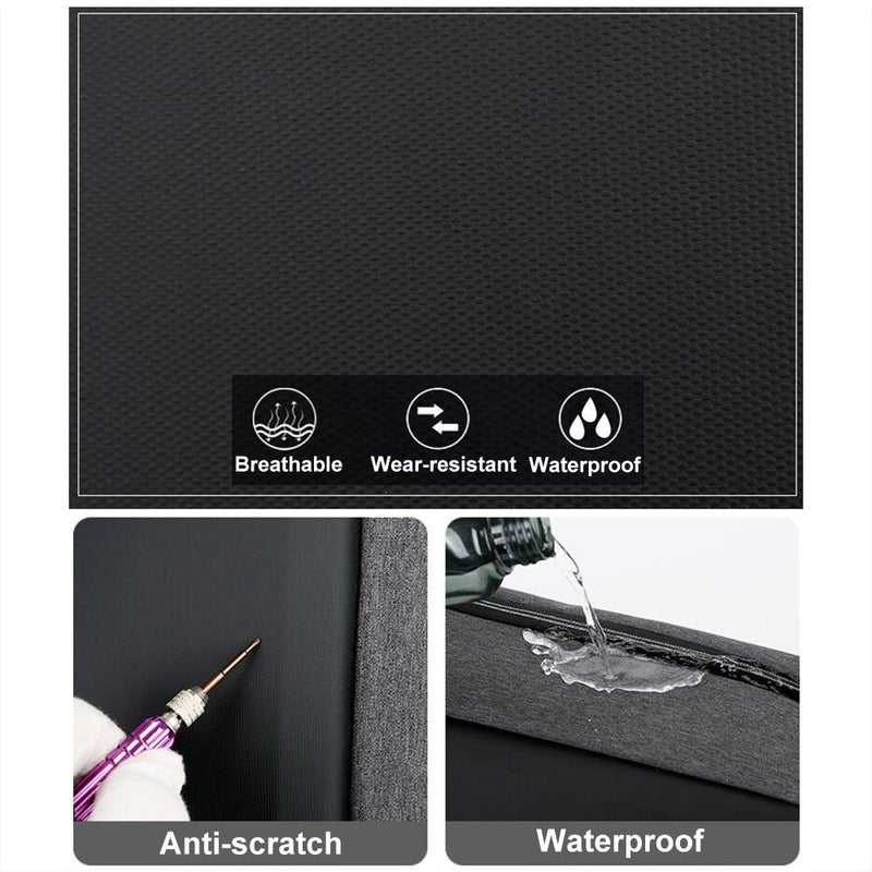 Waterproof Business Laptop Backpack With Usb Port - Multifunctional - Dark Gray - 17 Inch