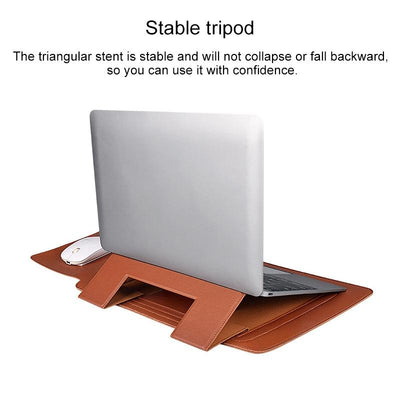 14.1 Inch Laptop Sleeve Leather Carrying Bag - Green