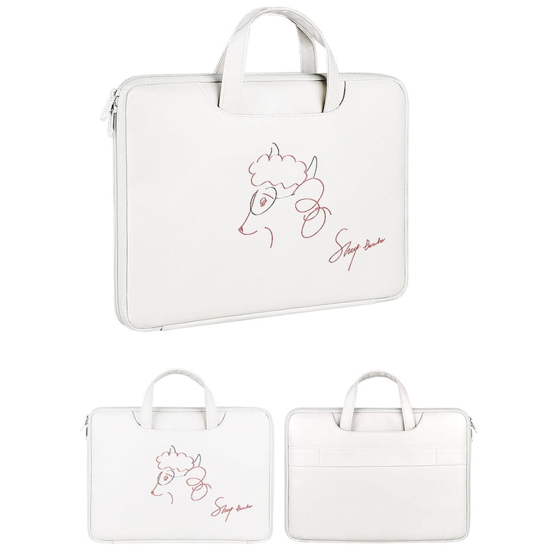 14.1-15.4 Inch Lightweight Printed Laptop Bag in Pu Material - Sheep Head