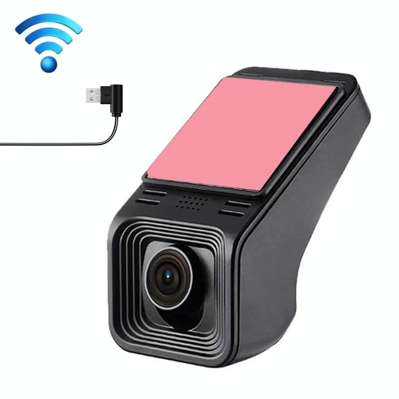 1080p Hd Car Recorder with Wifi for Parking Monitoring - With Button + Parking Monitoring Line